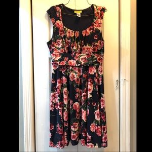 Blue and Pink Floral Sundress - Large